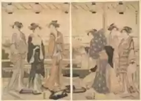 Free download The Four Seasons in Southern Edo: A Summer Scene (Minami shiki;  Natsu [no] kei) free photo or picture to be edited with GIMP online image editor